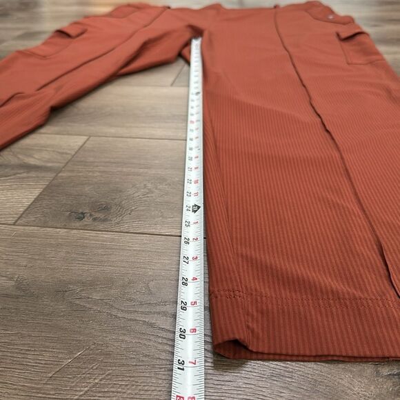 Athleta Vienna Cargo Straight Leg High‎ Rise  City Stripe Brown Active Pants 18 - Picture 11 of 14